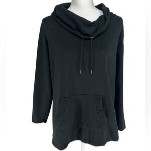 PURE ENERGY / Black Cowl Neck Sweatshirt / Size X